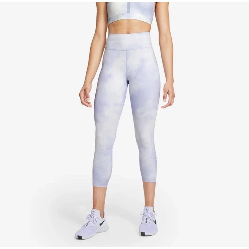 Nike Plus Icon Clash Cropped Leggings Light Thistle Purple Workout Training 2X